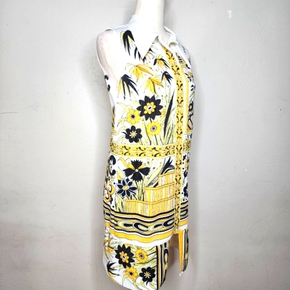 Vintage Couture 60's Mod Groovy Flower Power Shift Dress/Tunic - Picture 4 of 8